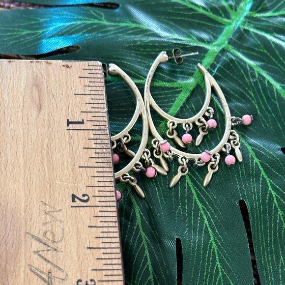 BOGO FREE BEADED FLUTTER HOOP EARRINGS - Picture 4 of 4